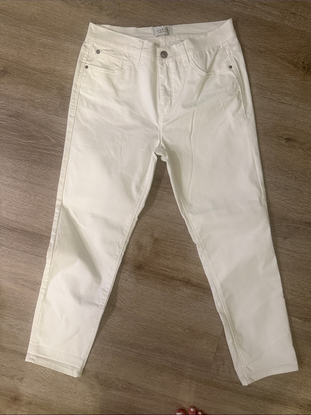 Curve Appeal White Straight Leg Women’s Jeans